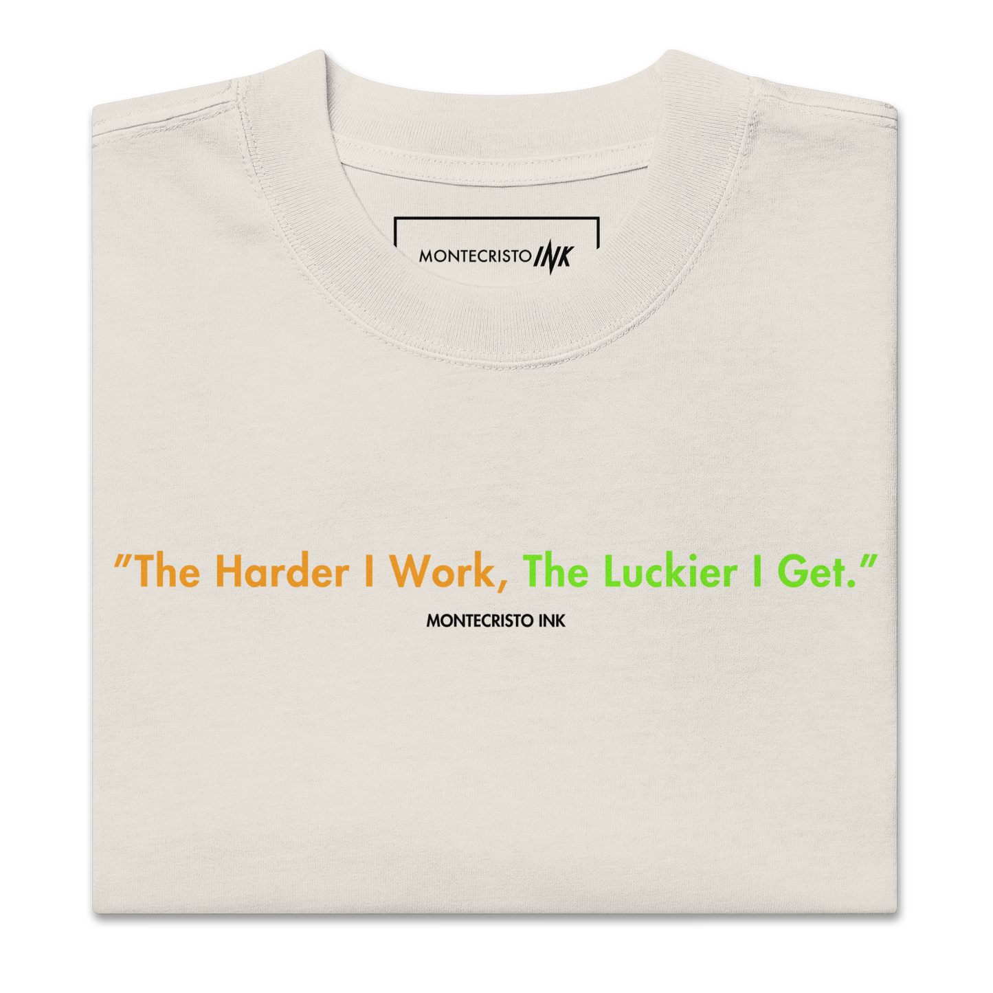 Oversized Retro Faded Tee with Iconic “Lucky Worker” motif