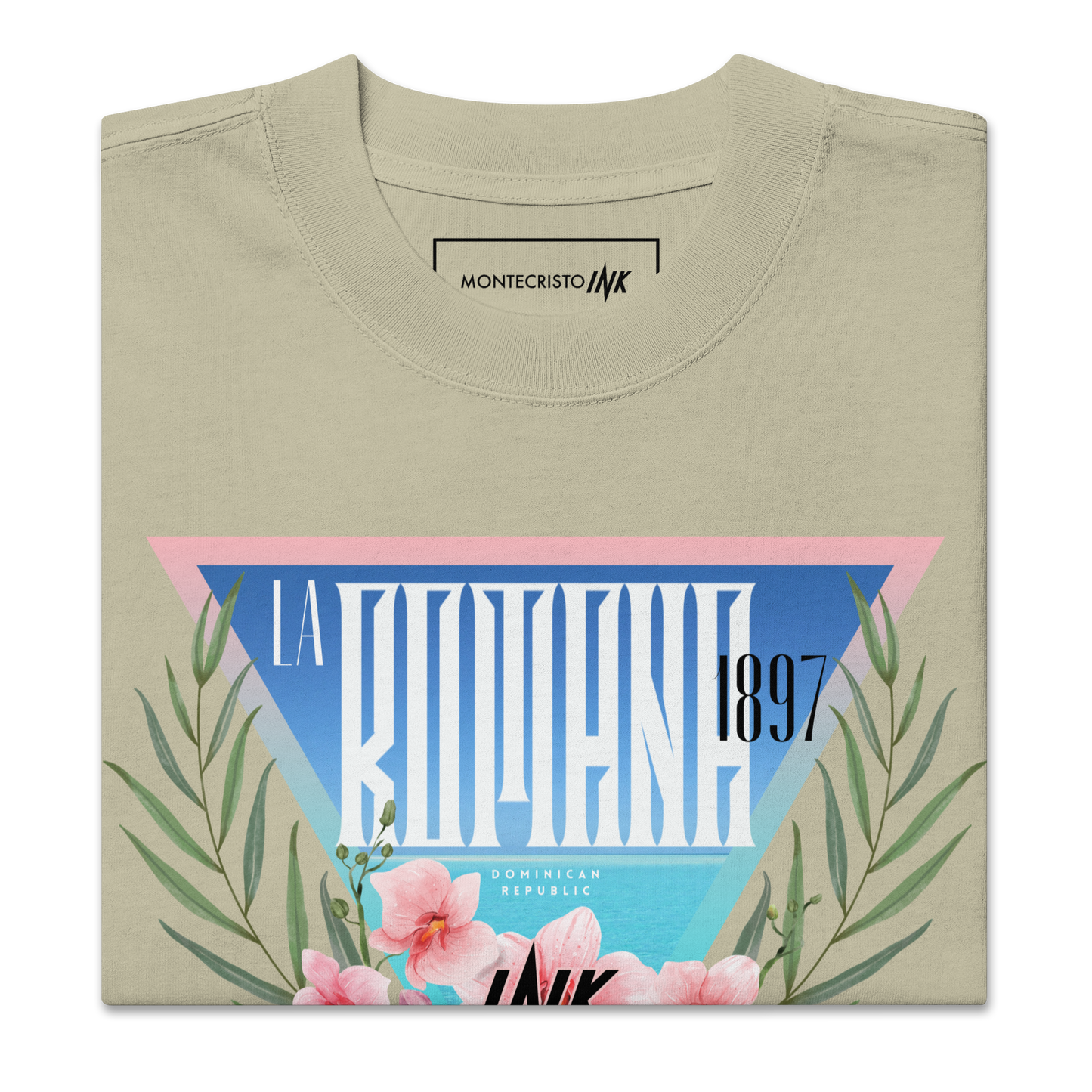 Oversized Retro Faded Tee with “La Romana, 1897” motif