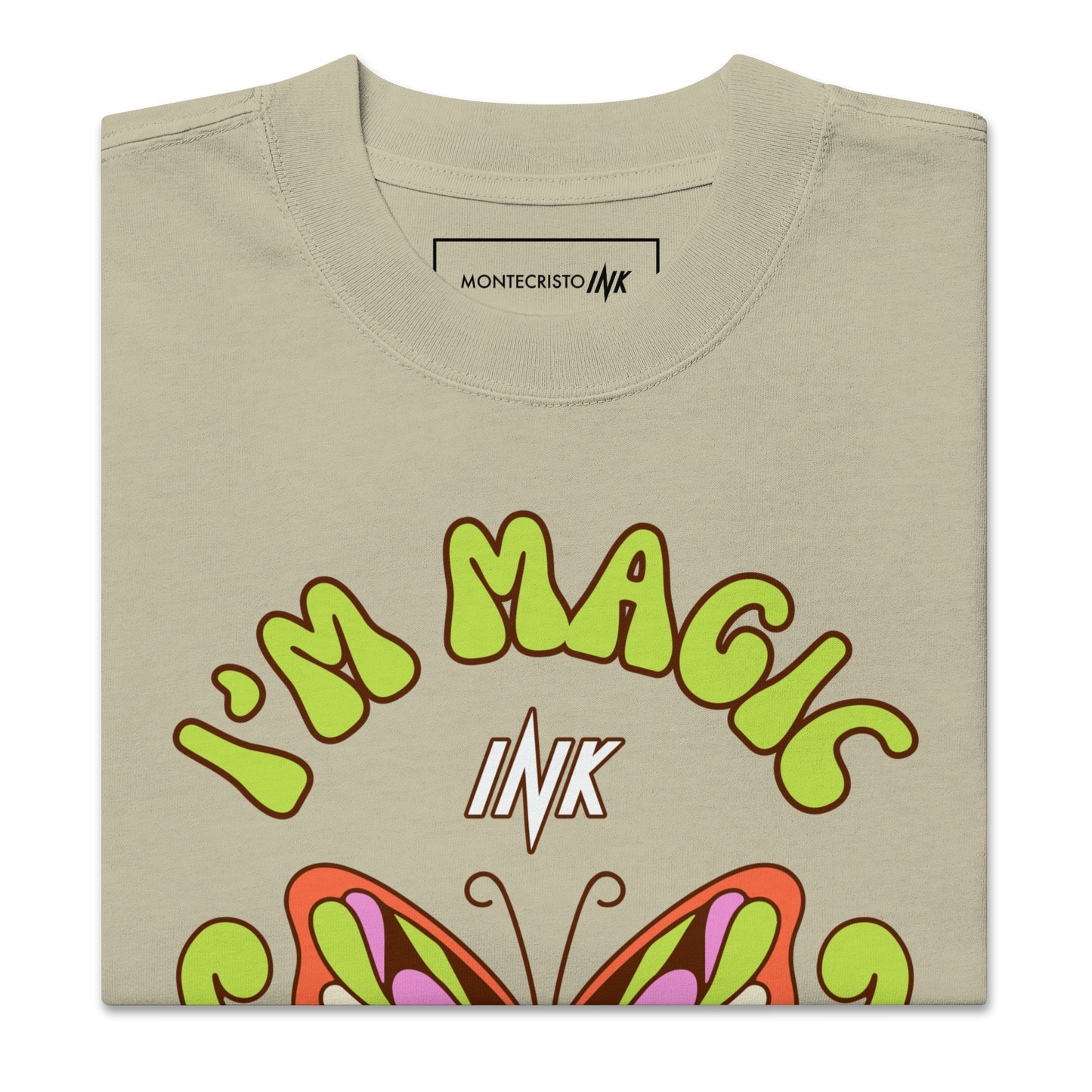 Oversized Retro Faded Tee with “I’m Magic - Ink” print