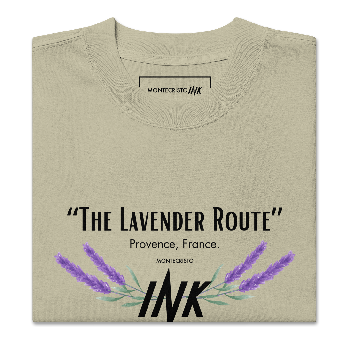 “The Lavender Route” motif Oversized Retro Faded Tee