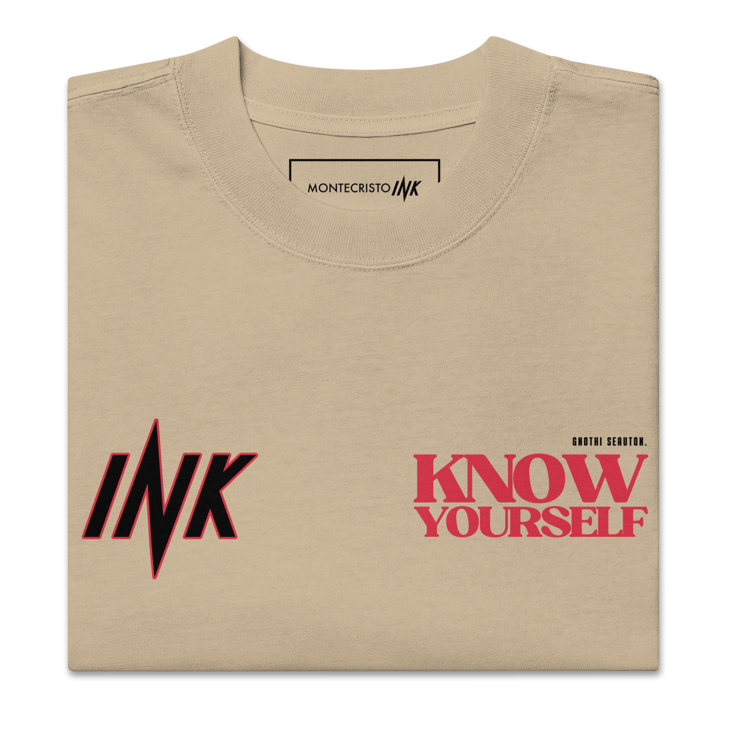 Oversized Retro Faded Tee with "Know Yourself" design