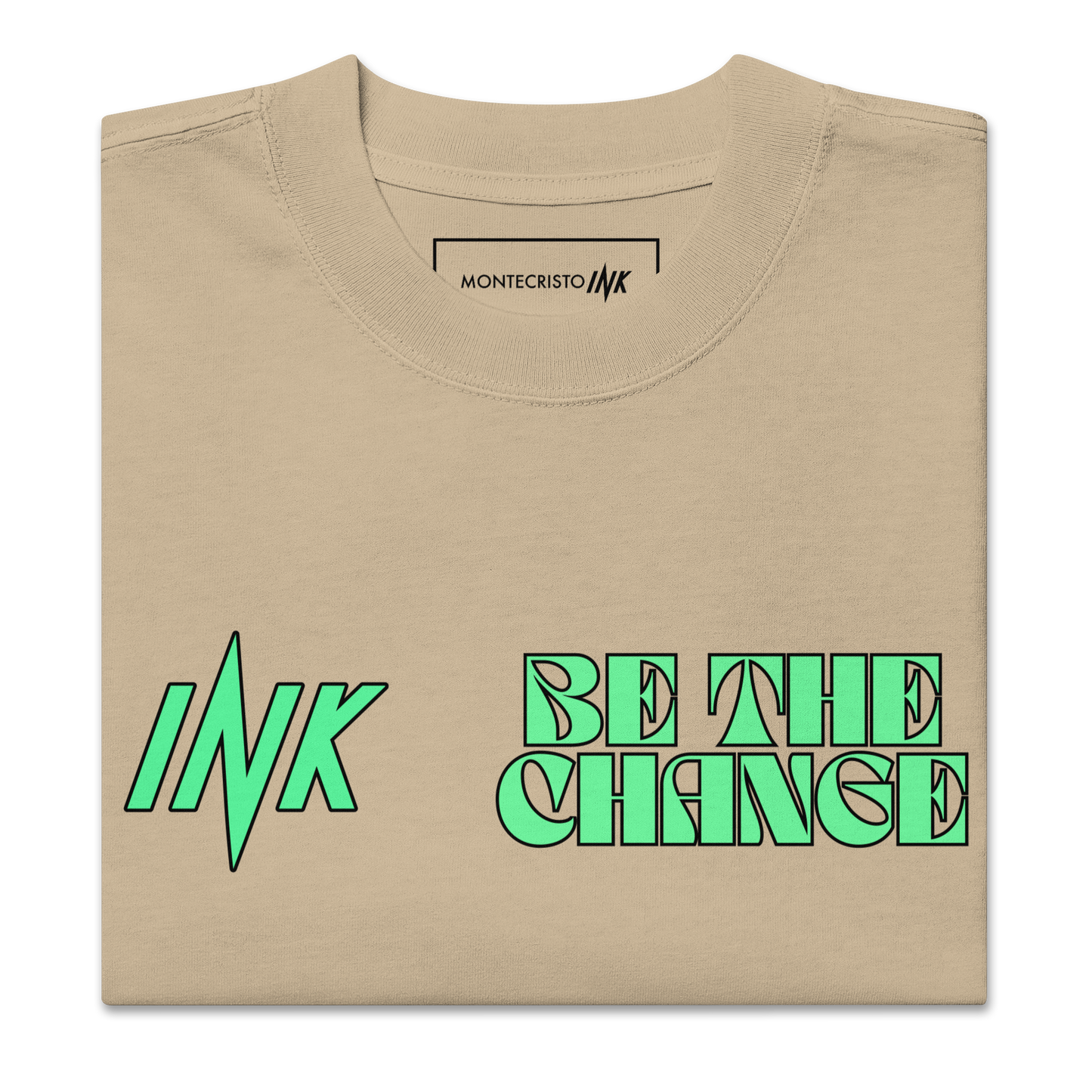 "Be The Change" Emblematic Oversized Retro Faded Tee