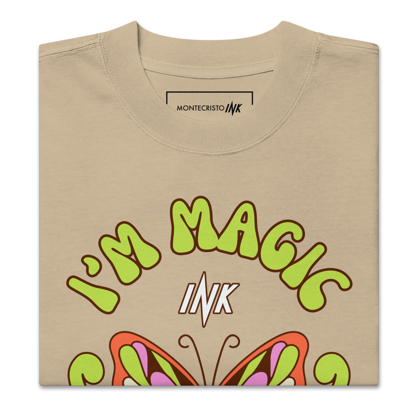 Oversized Retro Faded Tee with “I’m Magic - Ink” print