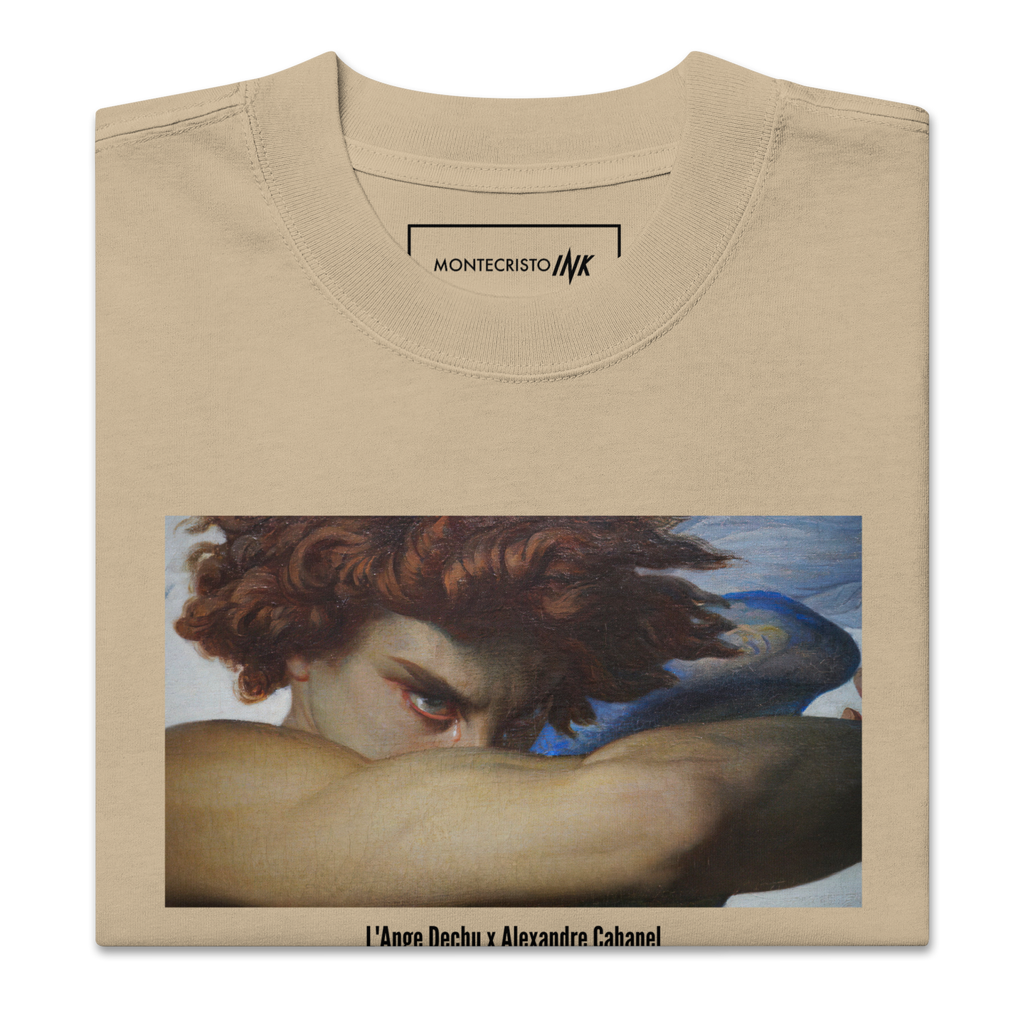 “L'Ange Dechu x Alexandre Cabanel” motif Oversized Retro Faded Tee