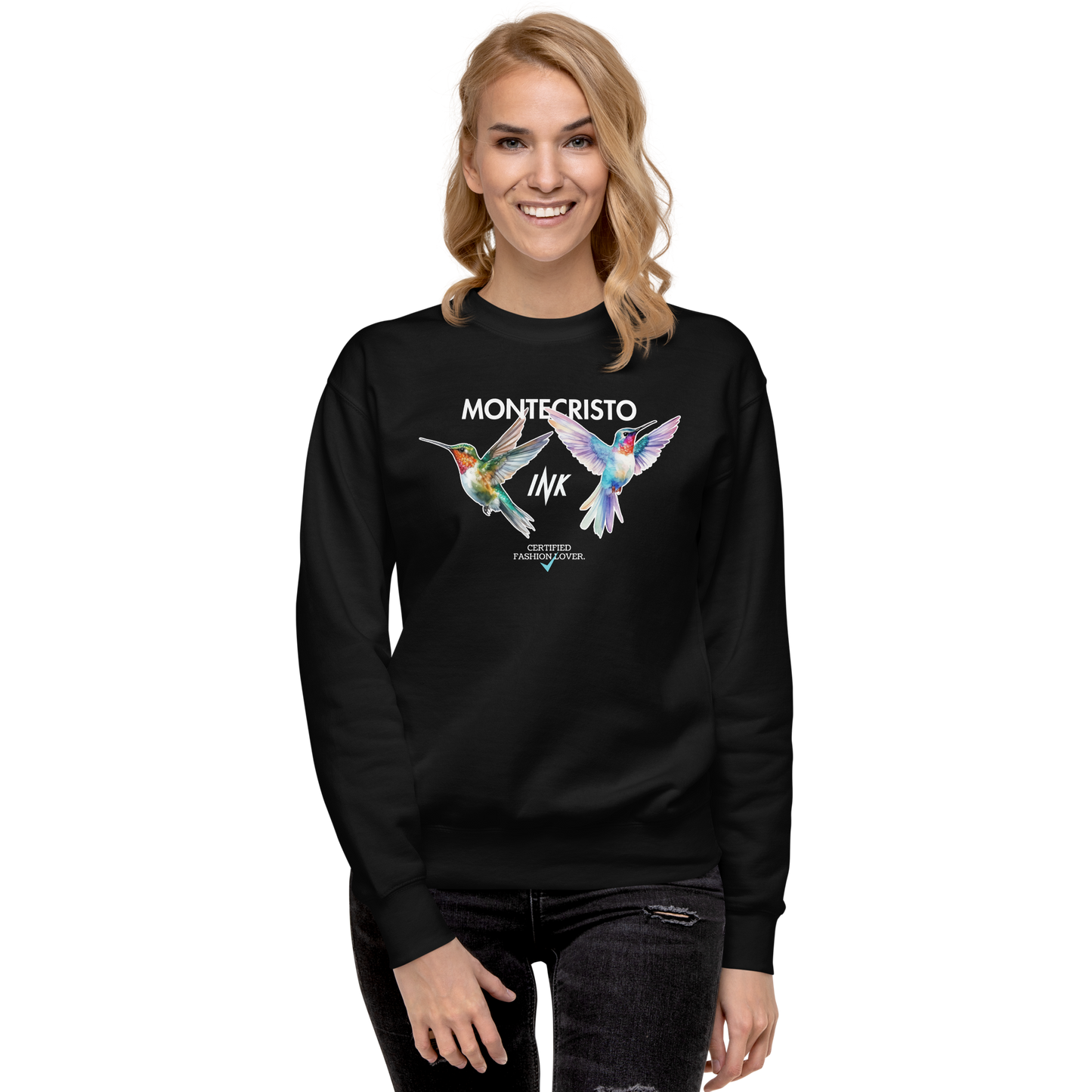 Essential Stylish Crewneck Premium Sweatshirt with "Certified Fashion Lover" motif