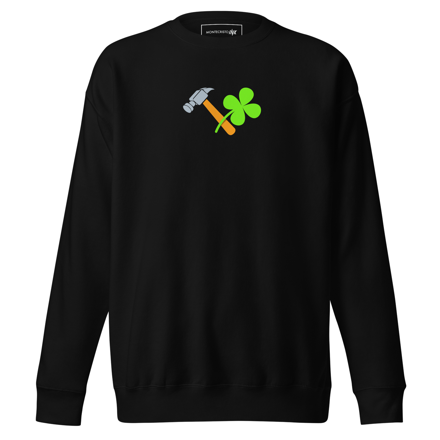 Essential Stylish Crewneck Premium Sweatshirt with "Lucky Worker" motif