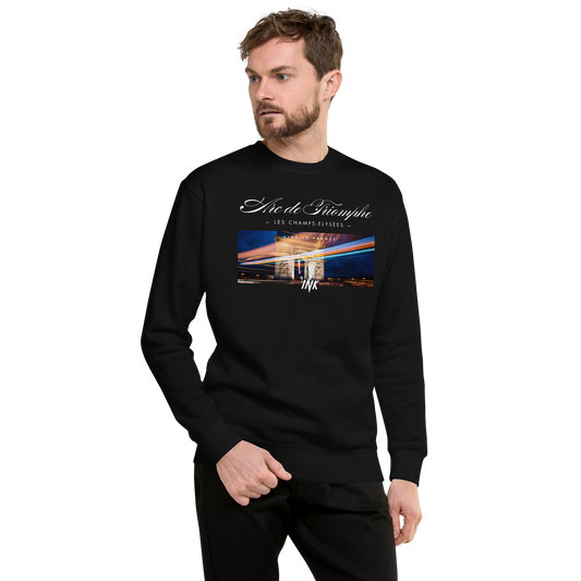 Essential Stylish Crewneck Premium Sweatshirt with "Arc de Triomphe" motif