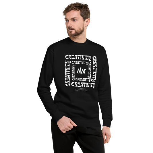 Essential Stylish Crewneck Premium Sweatshirt with "Cube of Creativity" print