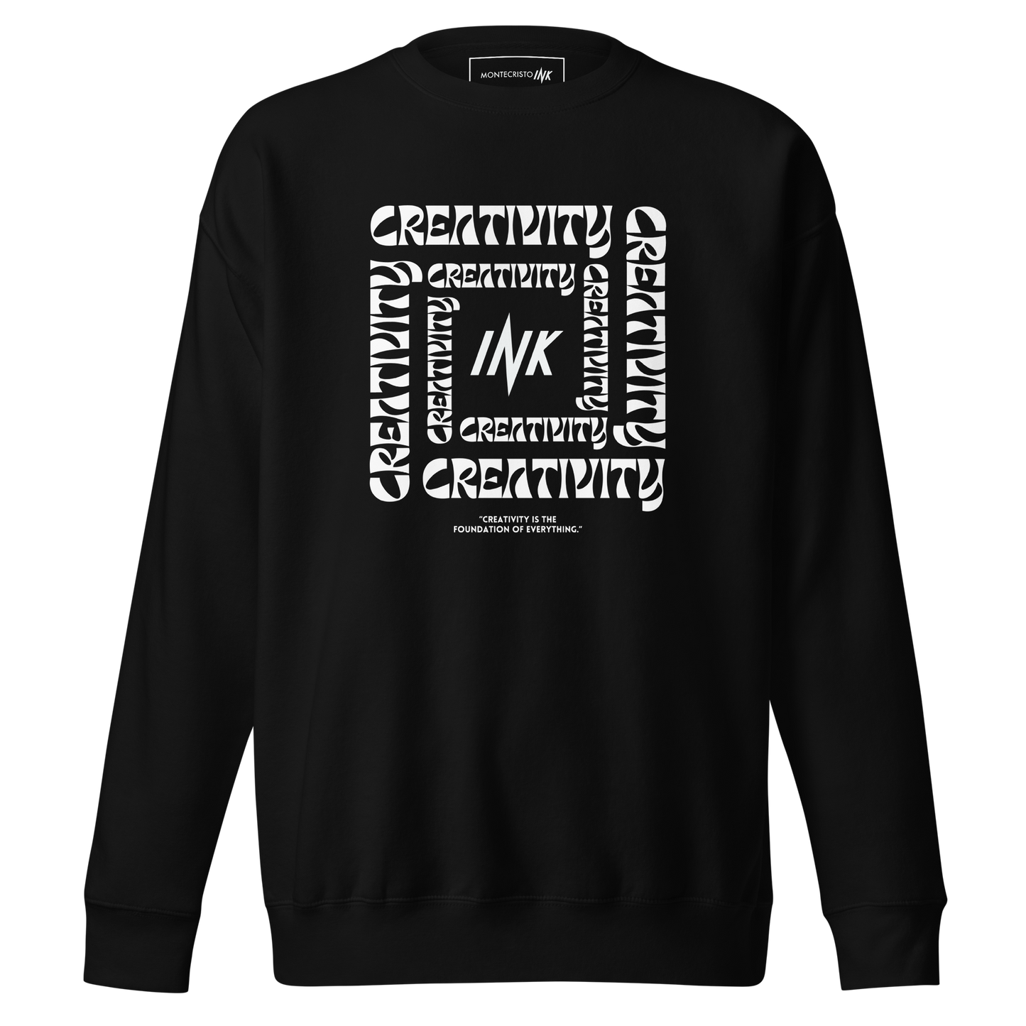 Essential Stylish Crewneck Premium Sweatshirt with "Cube of Creativity" print