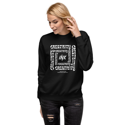 Essential Stylish Crewneck Premium Sweatshirt with "Cube of Creativity" print