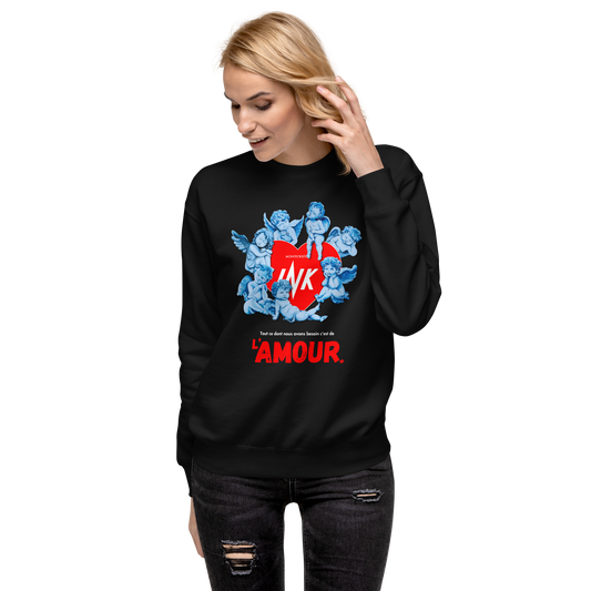 Essential Stylish Crewneck Premium Sweatshirt with "AMOUR" motif