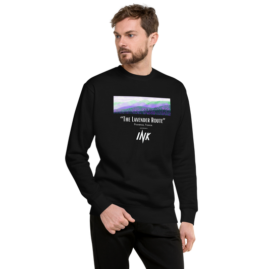 Essential Stylish Crewneck Premium Sweatshirt with “The Lavender Route” motif