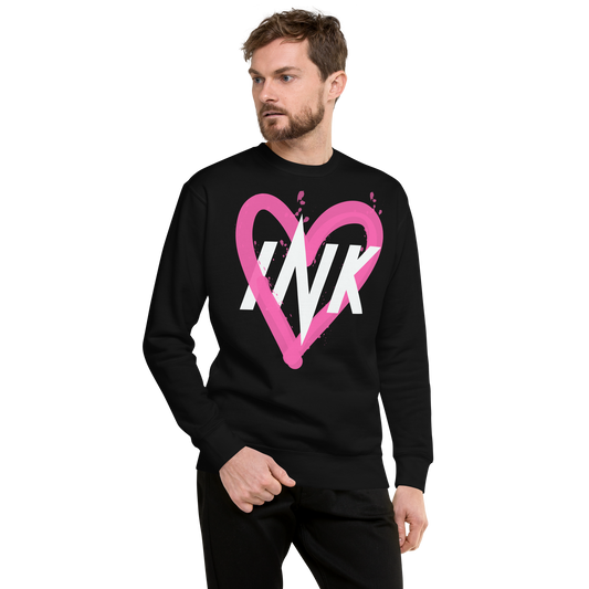 Essential Stylish Crewneck Premium Sweatshirt with “Ink Heart” motif