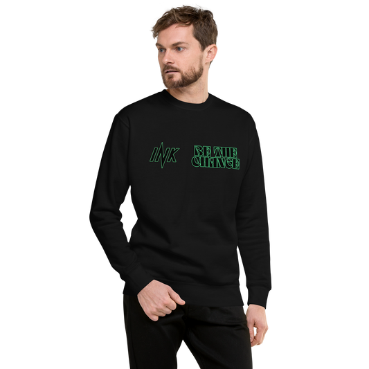 Essential Stylish Crewneck Premium Sweatshirt with "Be The Change" print