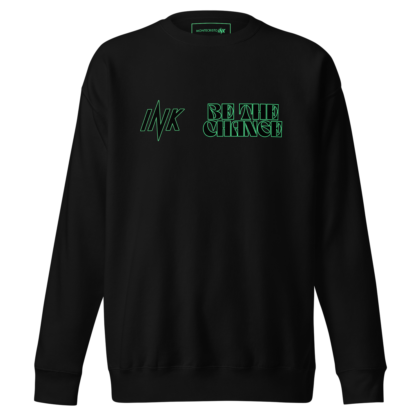 Essential Stylish Crewneck Premium Sweatshirt with "Be The Change" print