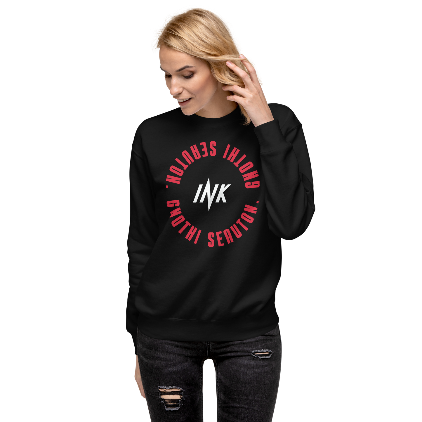 Essential Stylish Crewneck Premium Sweatshirt with "Know Yourself" design