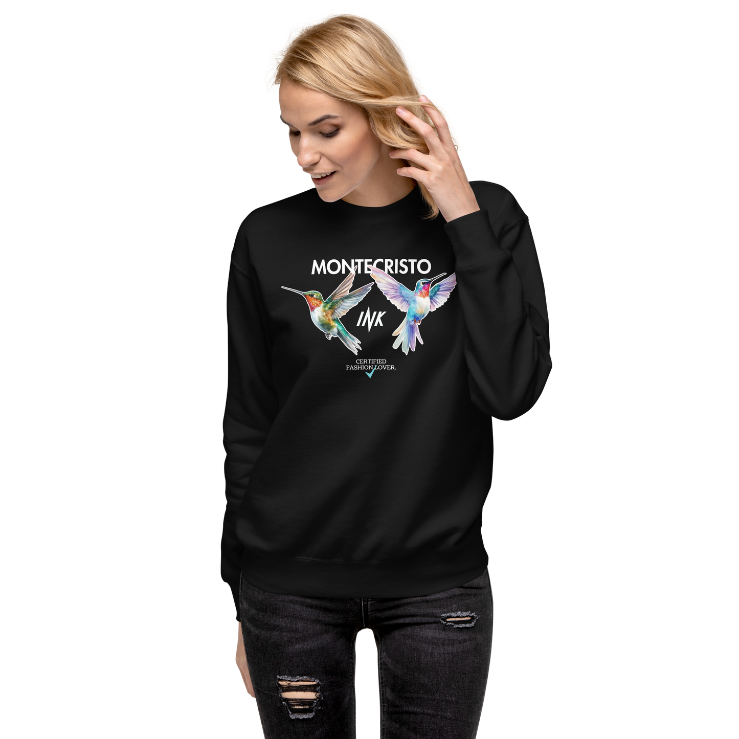 Essential Stylish Crewneck Premium Sweatshirt with "Certified Fashion Lover" motif