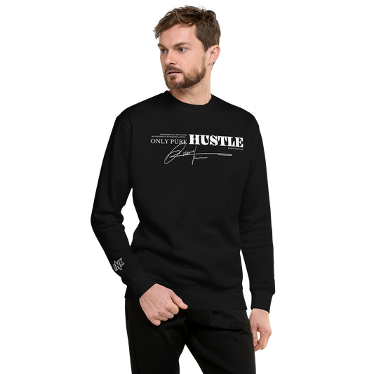 Essential Stylish Crewneck Premium Sweatshirt with "Only Pure Hustle" motif