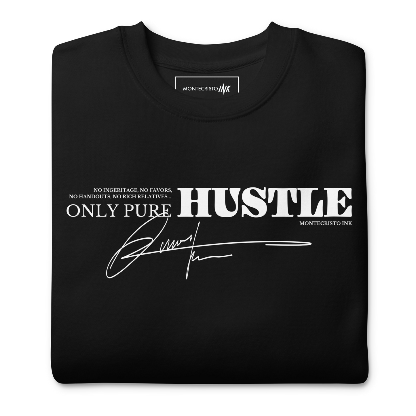 Essential Stylish Crewneck Premium Sweatshirt with "Only Pure Hustle" motif