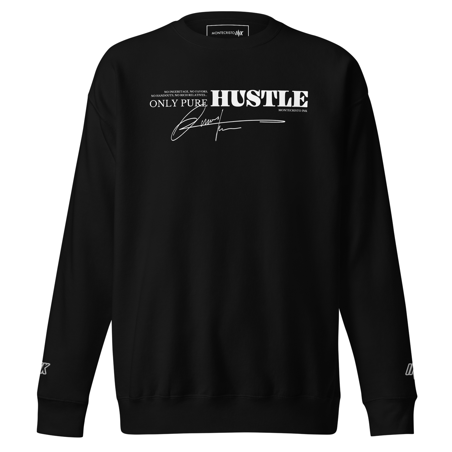 Essential Stylish Crewneck Premium Sweatshirt with "Only Pure Hustle" motif