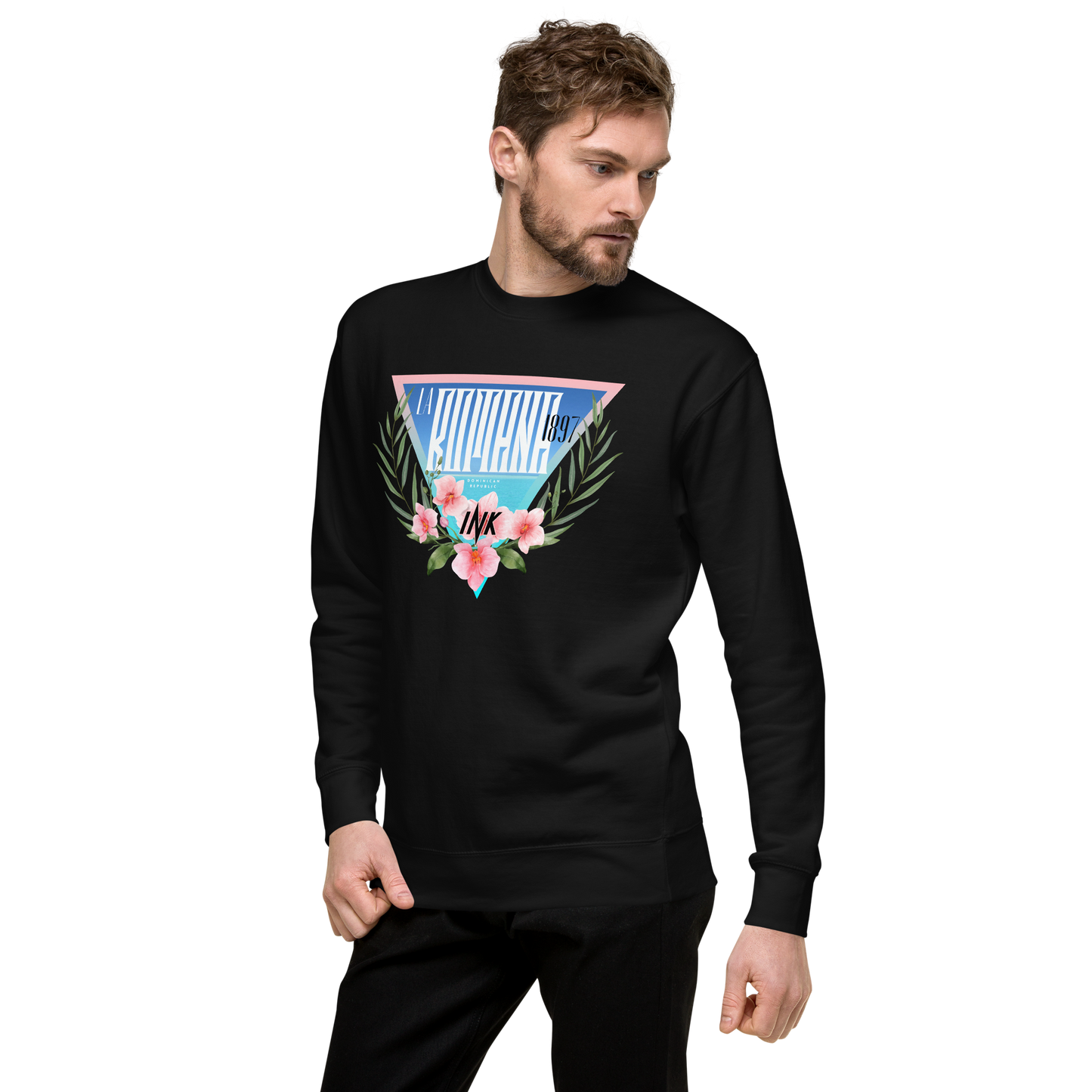 Essential Stylish Crewneck Premium Sweatshirt with “La Romana, 1897” motif