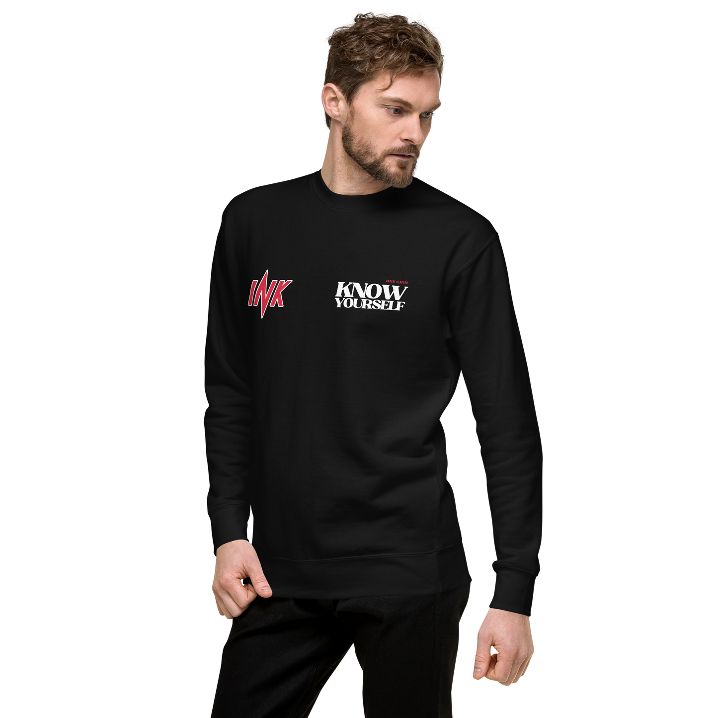 Essential Stylish Crewneck Premium Sweatshirt with "Know Yourself" design