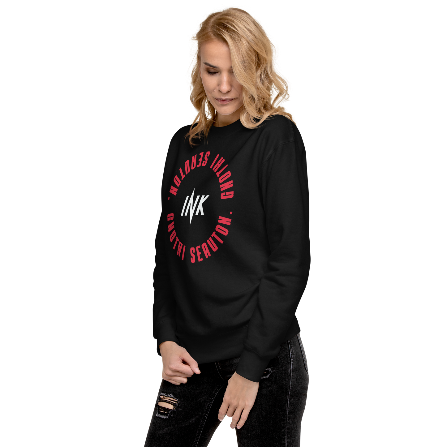 Essential Stylish Crewneck Premium Sweatshirt with "Know Yourself" design