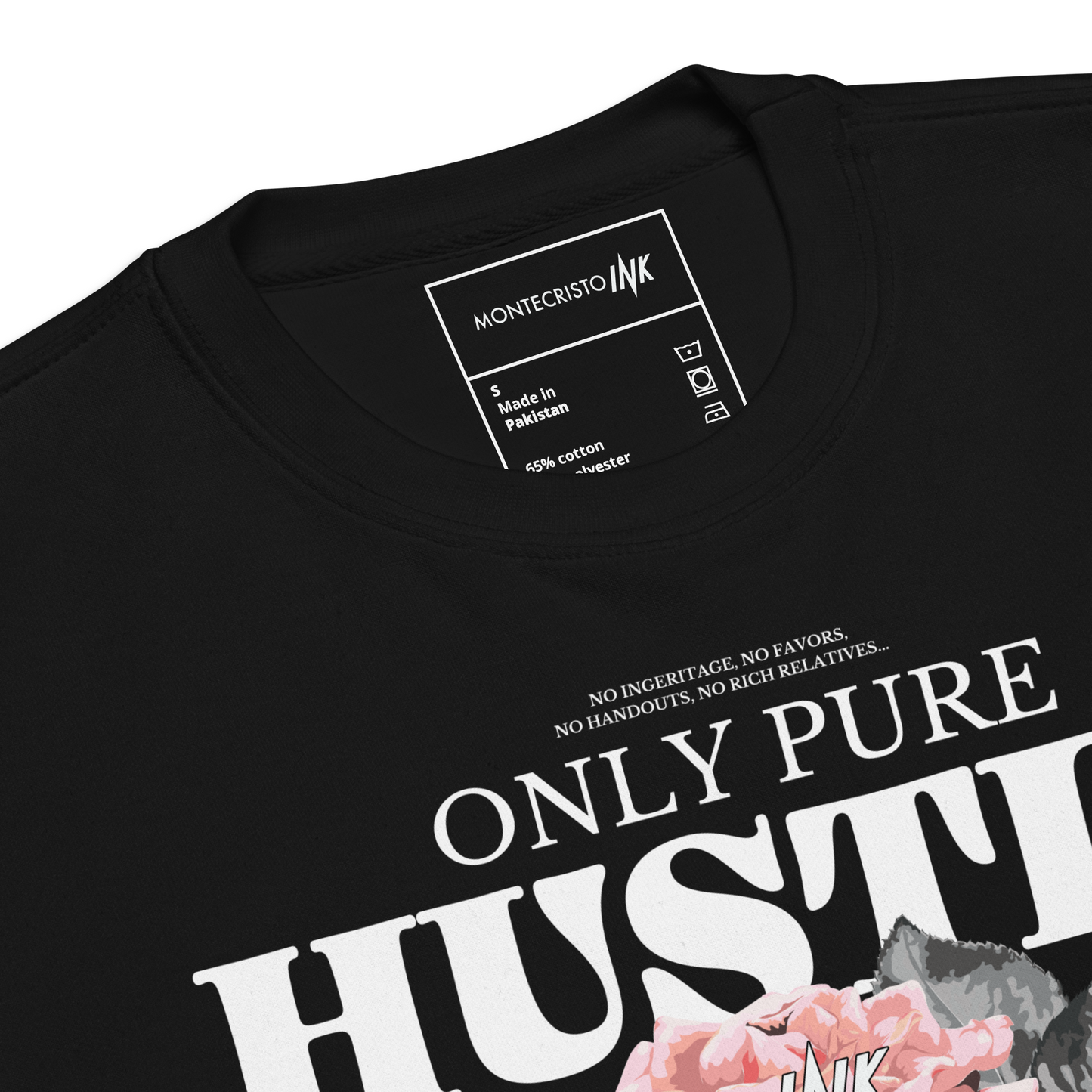 Essential Stylish Crewneck Premium Sweatshirt with "Only Pure Hustle" motif