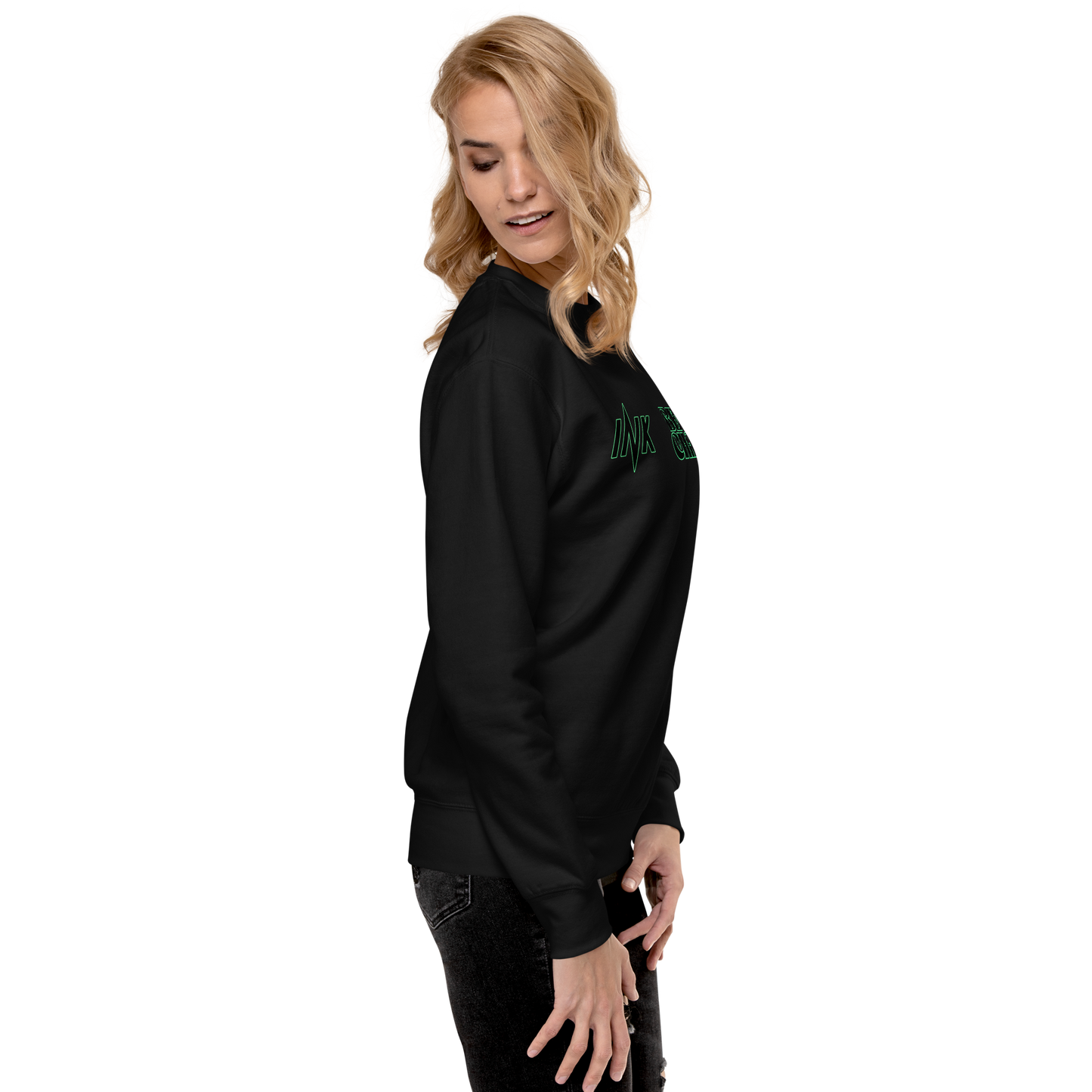 Essential Stylish Crewneck Premium Sweatshirt with "Be The Change" print