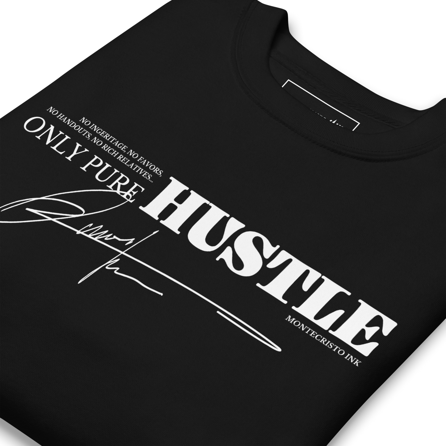 Essential Stylish Crewneck Premium Sweatshirt with "Only Pure Hustle" motif