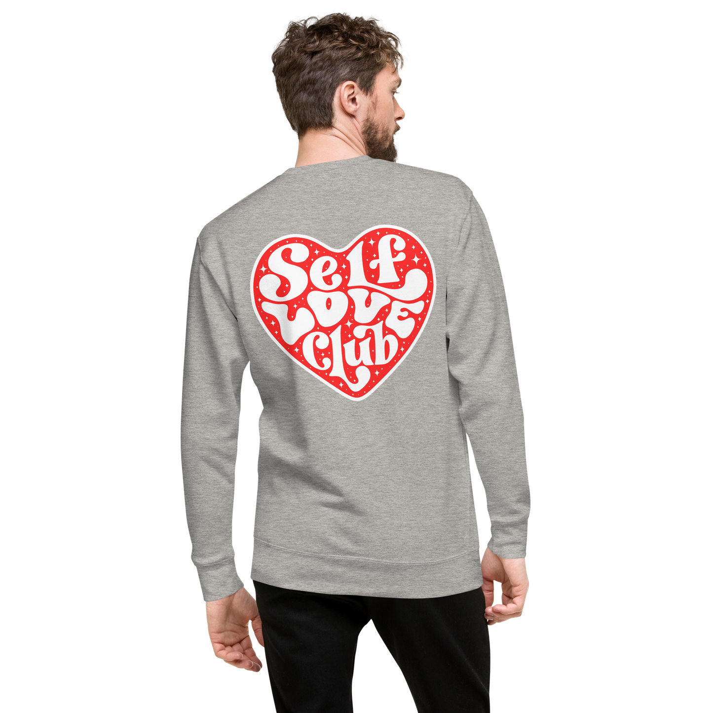 Essential Stylish Crewneck Premium Sweatshirt with "Self Love Club" motif