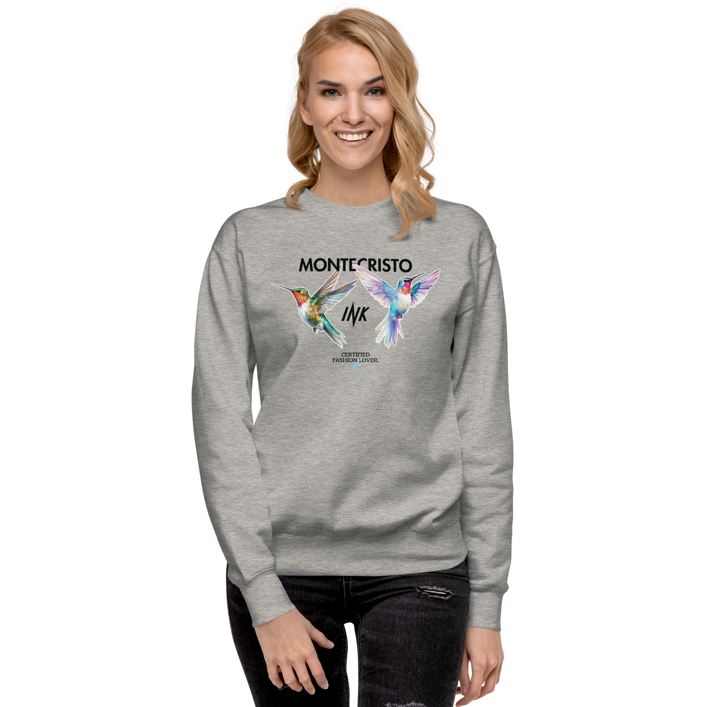 Essential Stylish Crewneck Premium Sweatshirt with "Certified Fashion Lover" motif