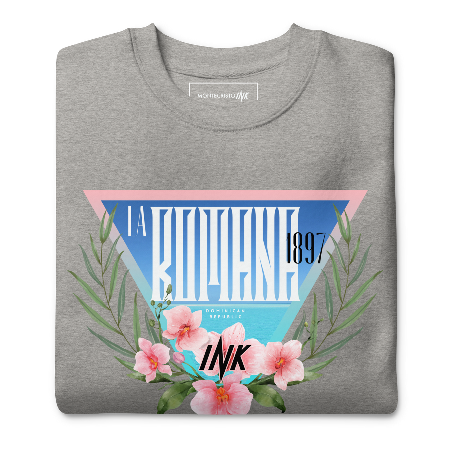 Essential Stylish Crewneck Premium Sweatshirt with “La Romana, 1897” motif