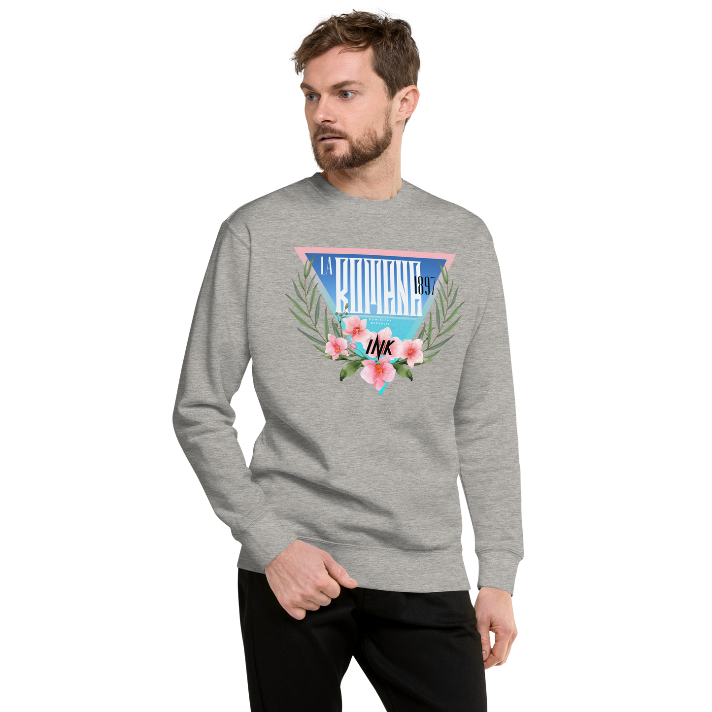 Essential Stylish Crewneck Premium Sweatshirt with “La Romana, 1897” motif