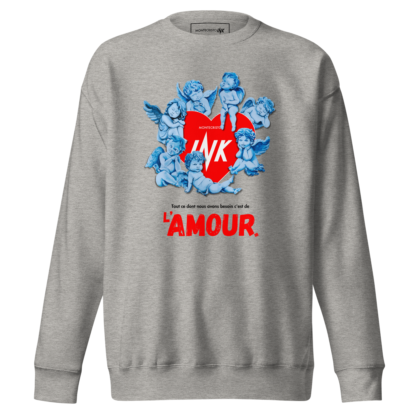 Essential Stylish Crewneck Premium Sweatshirt with "AMOUR" motif