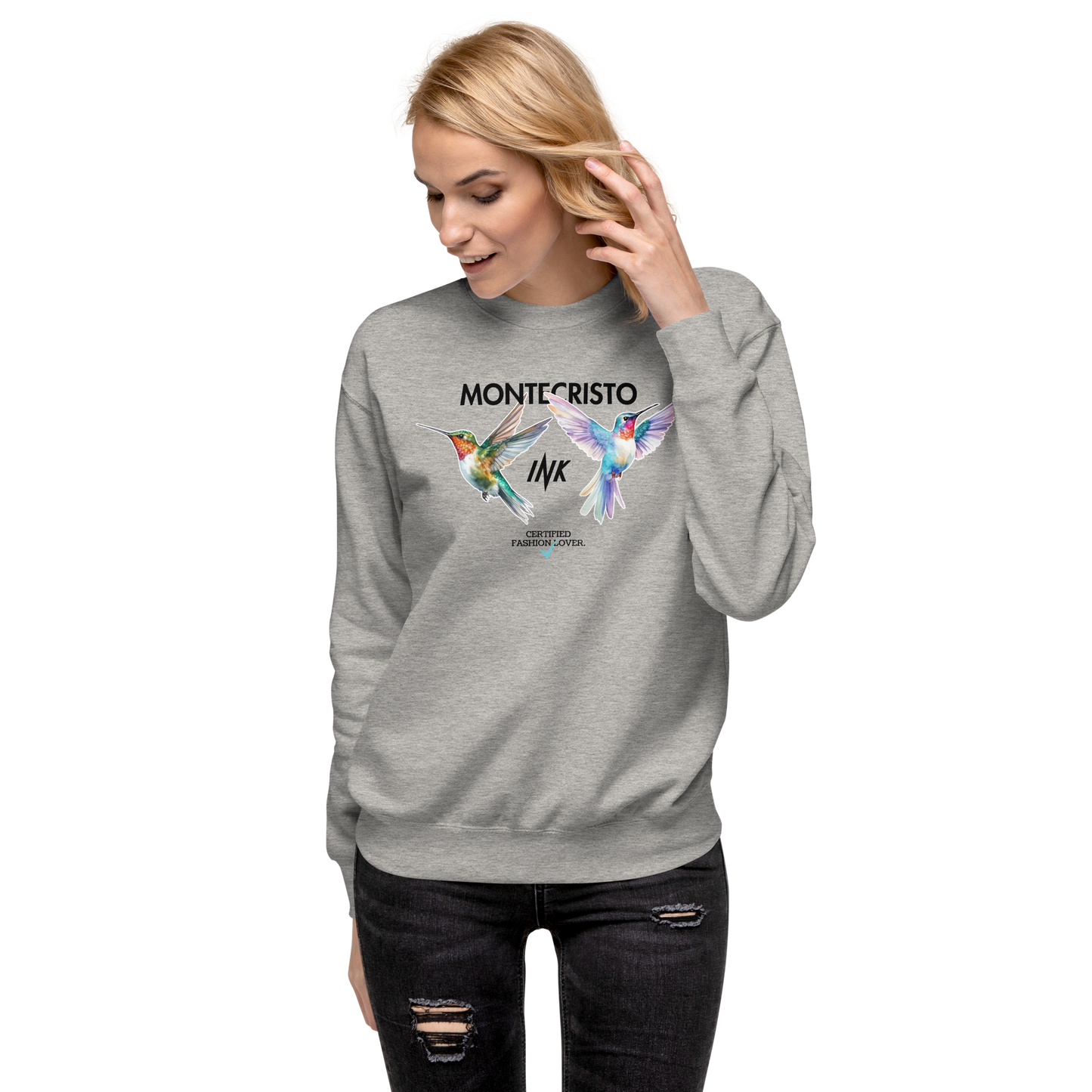 Essential Stylish Crewneck Premium Sweatshirt with "Certified Fashion Lover" motif