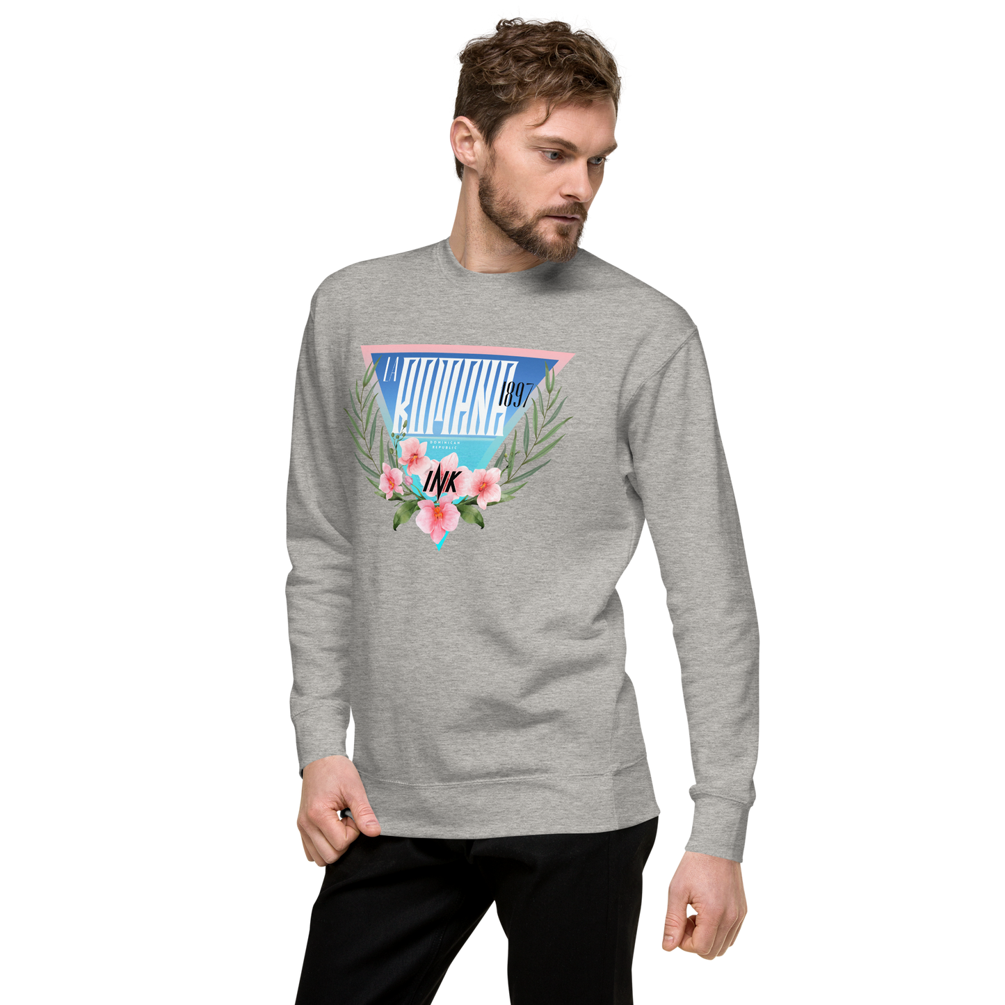 Essential Stylish Crewneck Premium Sweatshirt with “La Romana, 1897” motif