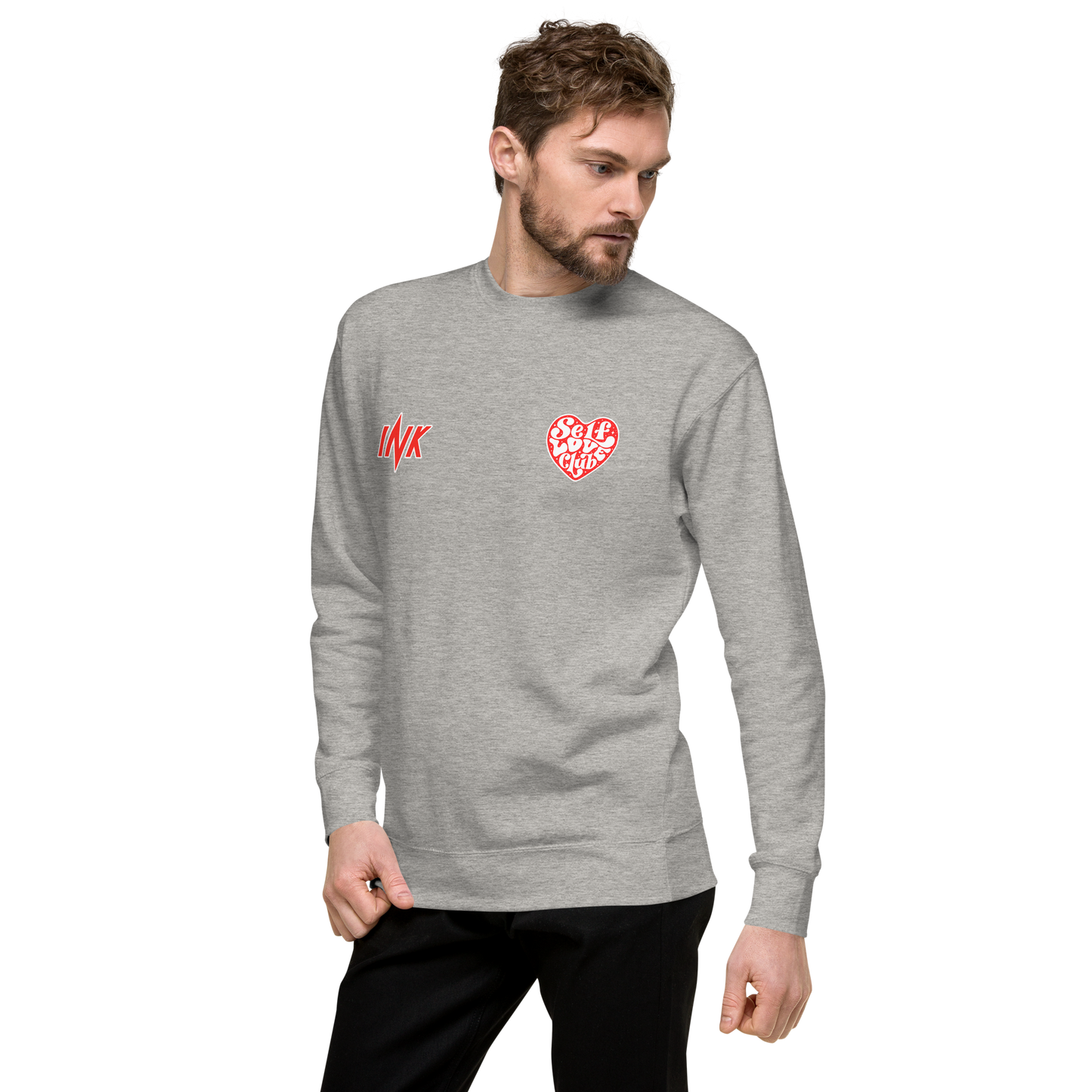 Essential Stylish Crewneck Premium Sweatshirt with "Self Love Club" motif