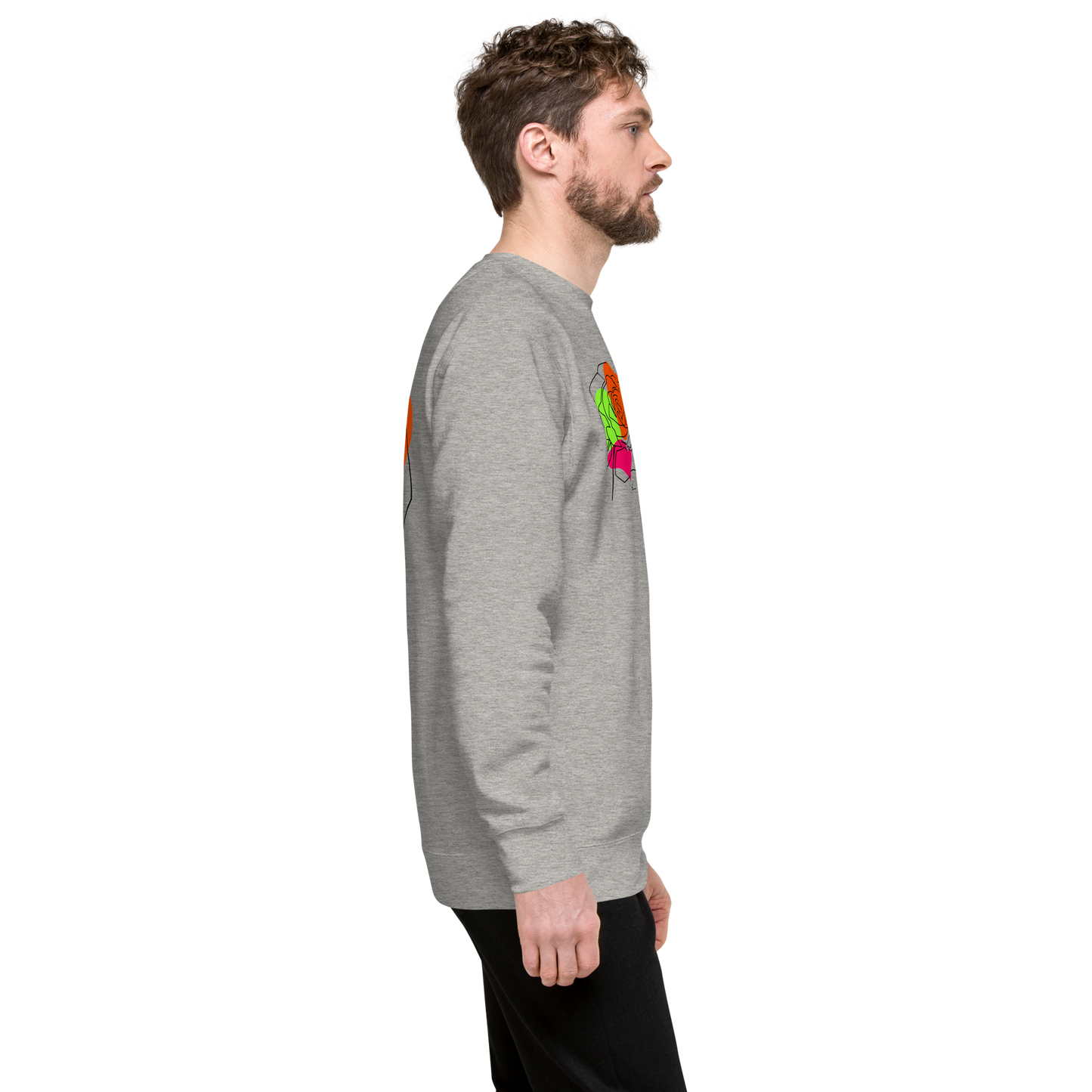 Essential Stylish Crewneck Premium Sweatshirt with "Let Your Dreams Blossom" design