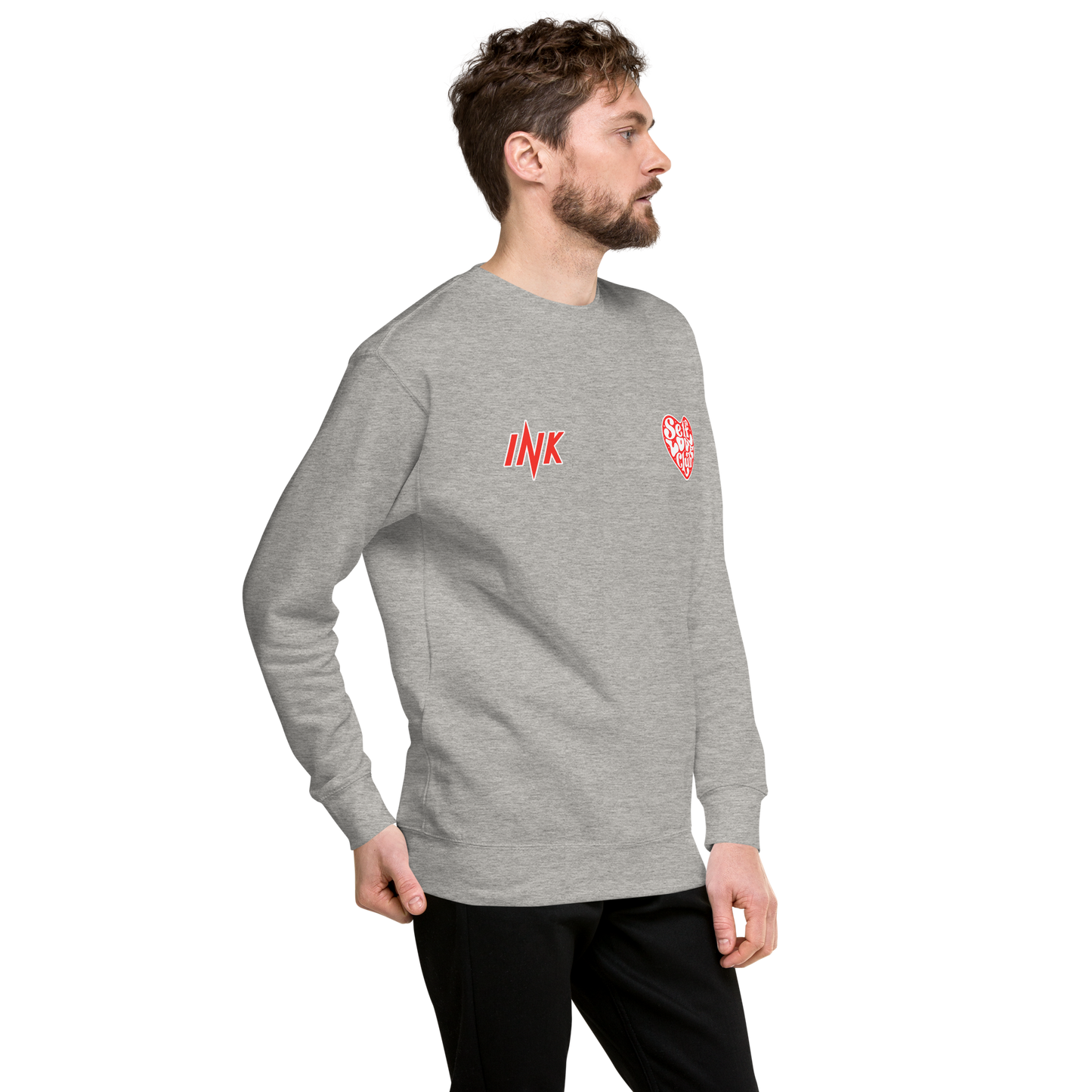 Essential Stylish Crewneck Premium Sweatshirt with "Self Love Club" motif