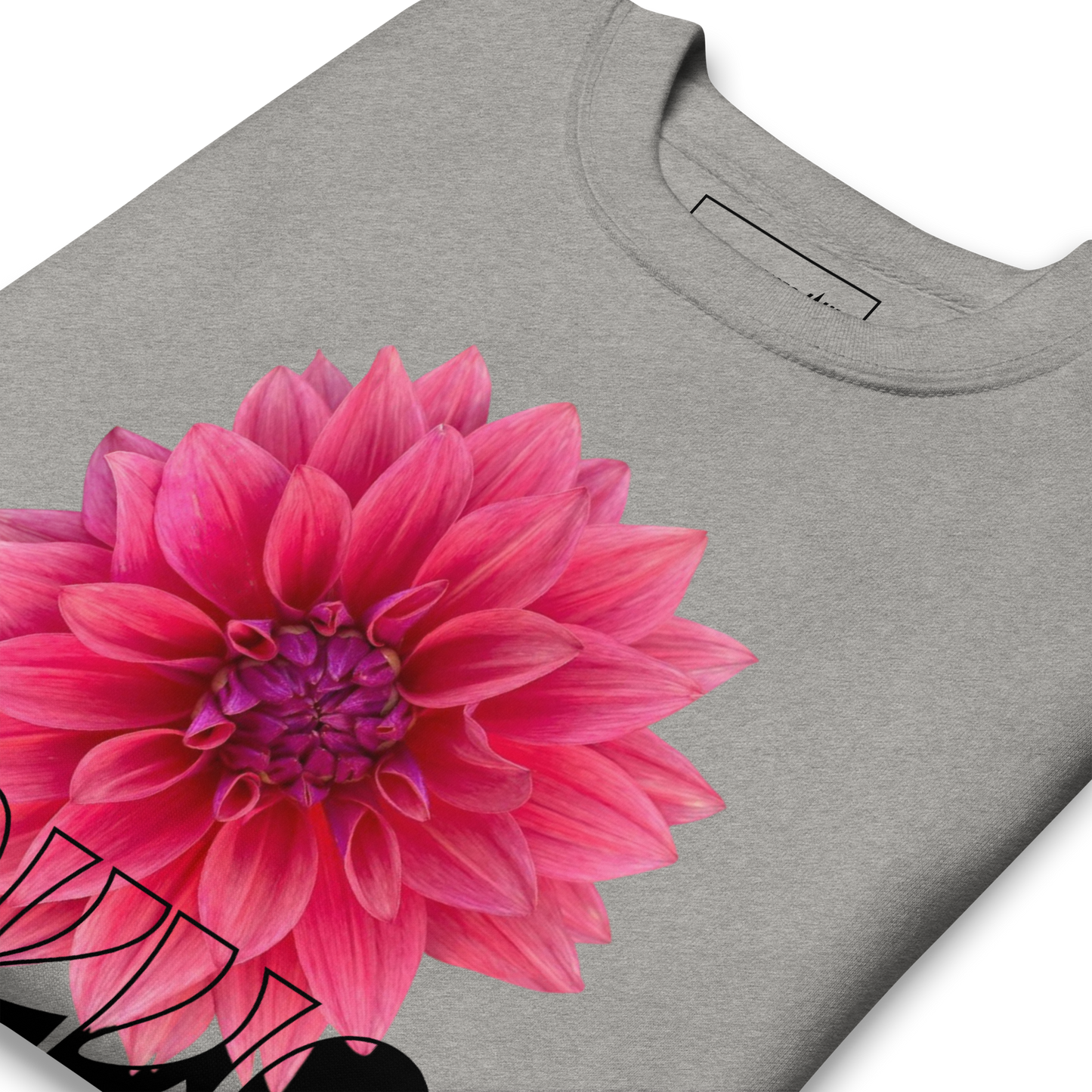 Essential Stylish Crewneck Premium Sweatshirt with “Tokyo - Pink Dahlia” motif