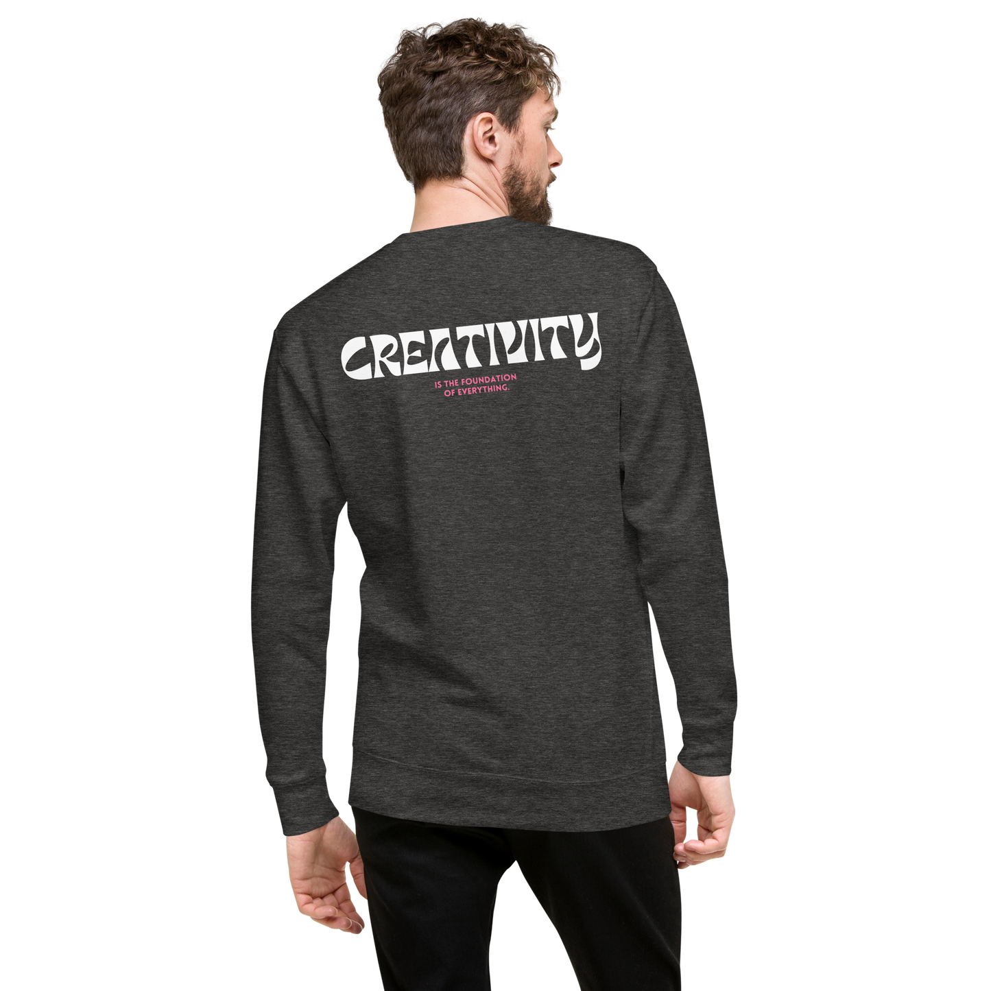 Essential Stylish Crewneck Premium Sweatshirt with "Cube of Creativity" print