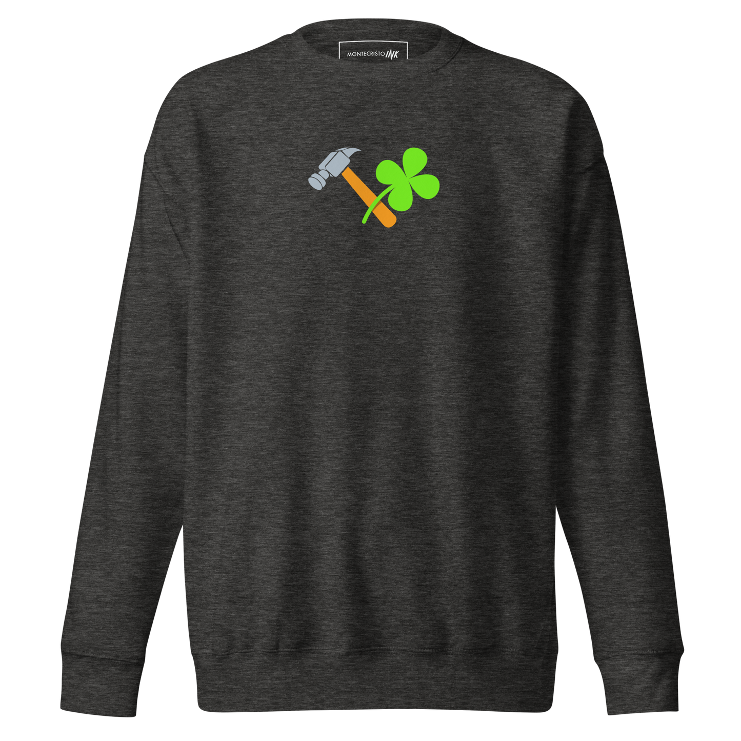 Essential Stylish Crewneck Premium Sweatshirt with "Lucky Worker" motif