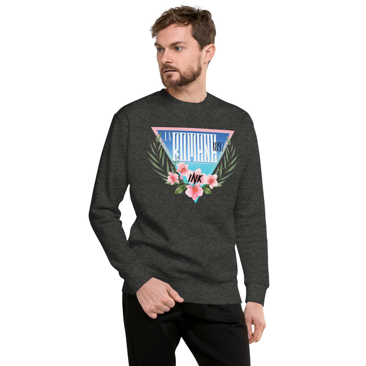 Essential Stylish Crewneck Premium Sweatshirt with “La Romana, 1897” motif