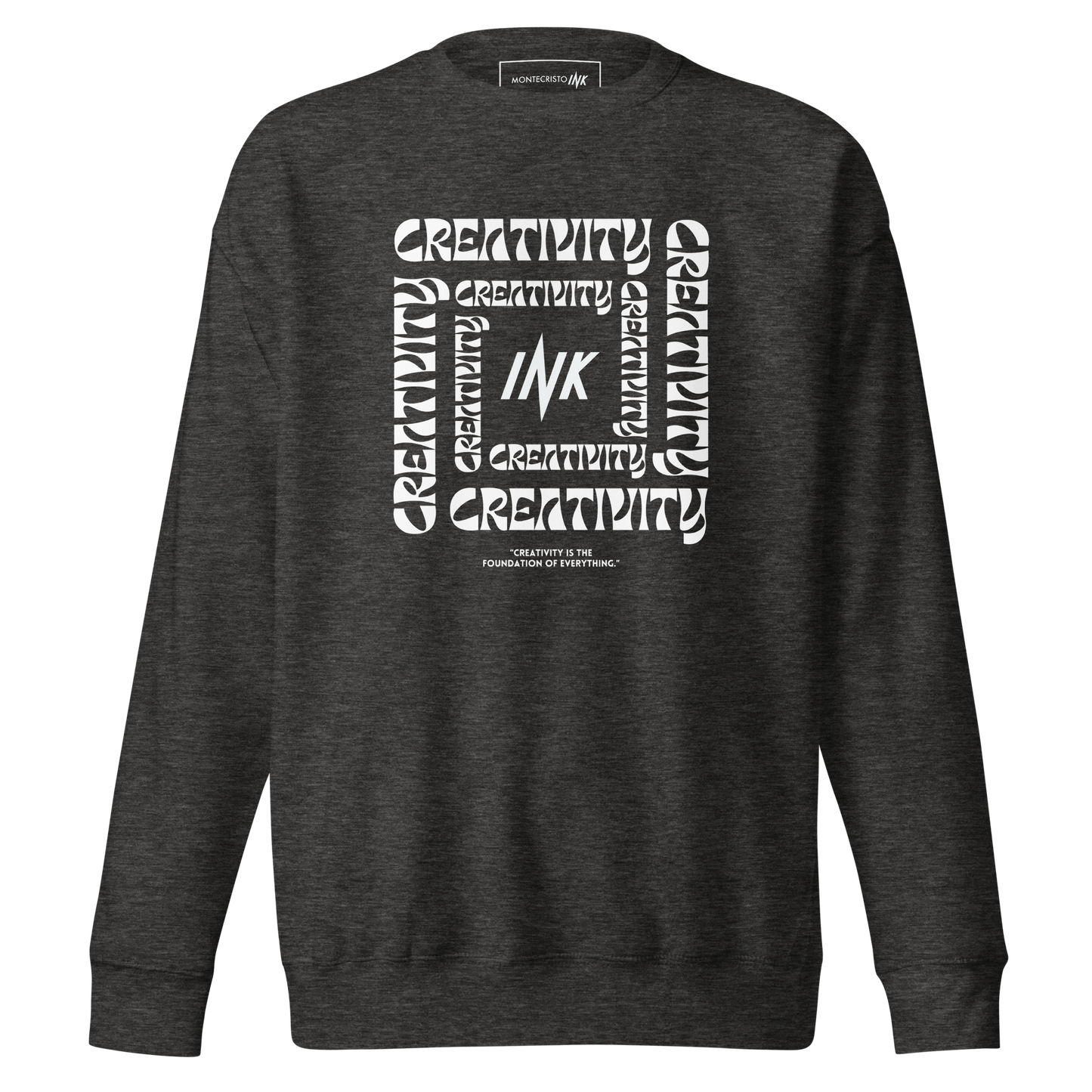 Essential Stylish Crewneck Premium Sweatshirt with "Cube of Creativity" print