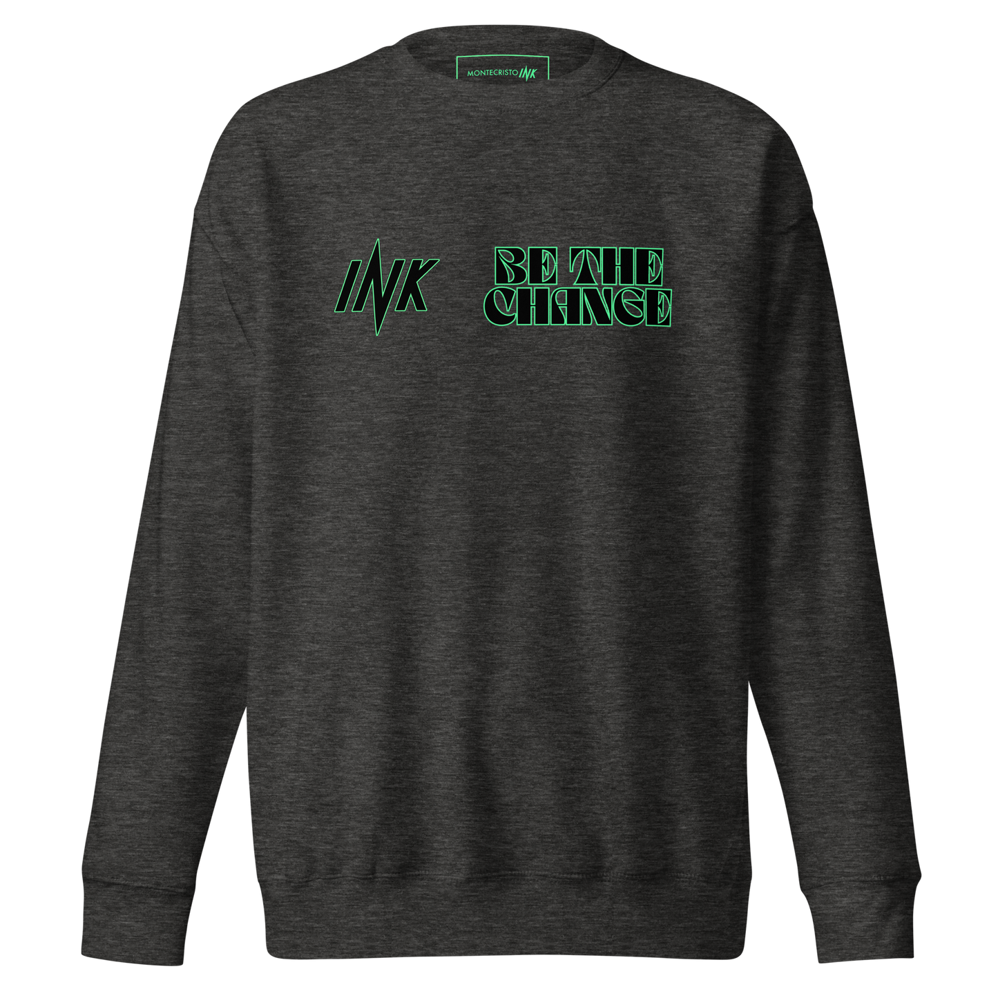 Essential Stylish Crewneck Premium Sweatshirt with "Be The Change" print