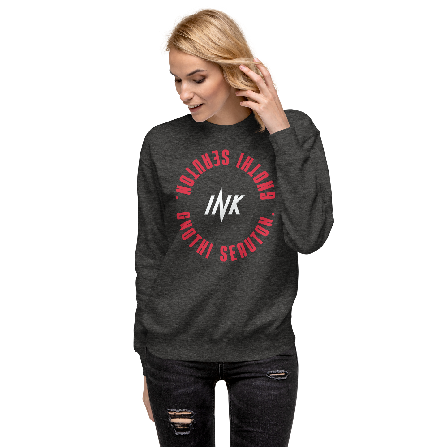 Essential Stylish Crewneck Premium Sweatshirt with "Know Yourself" design