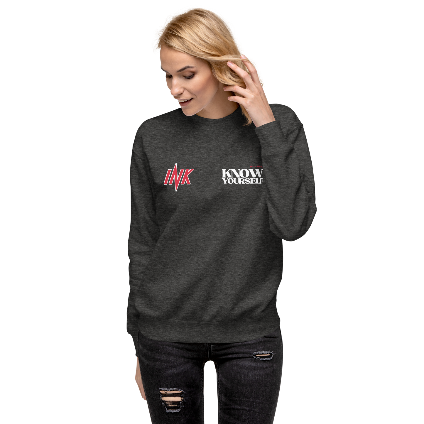 Essential Stylish Crewneck Premium Sweatshirt with "Know Yourself" design