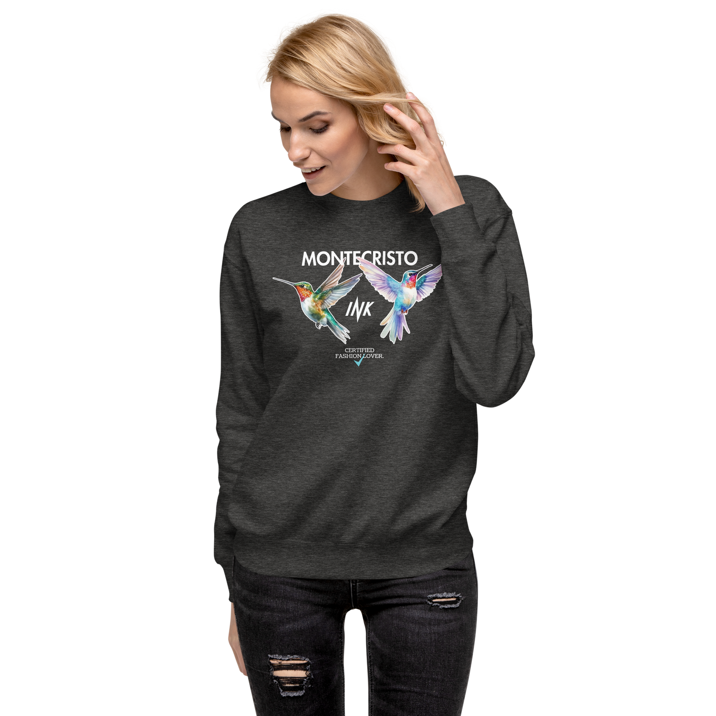 Essential Stylish Crewneck Premium Sweatshirt with "Certified Fashion Lover" motif