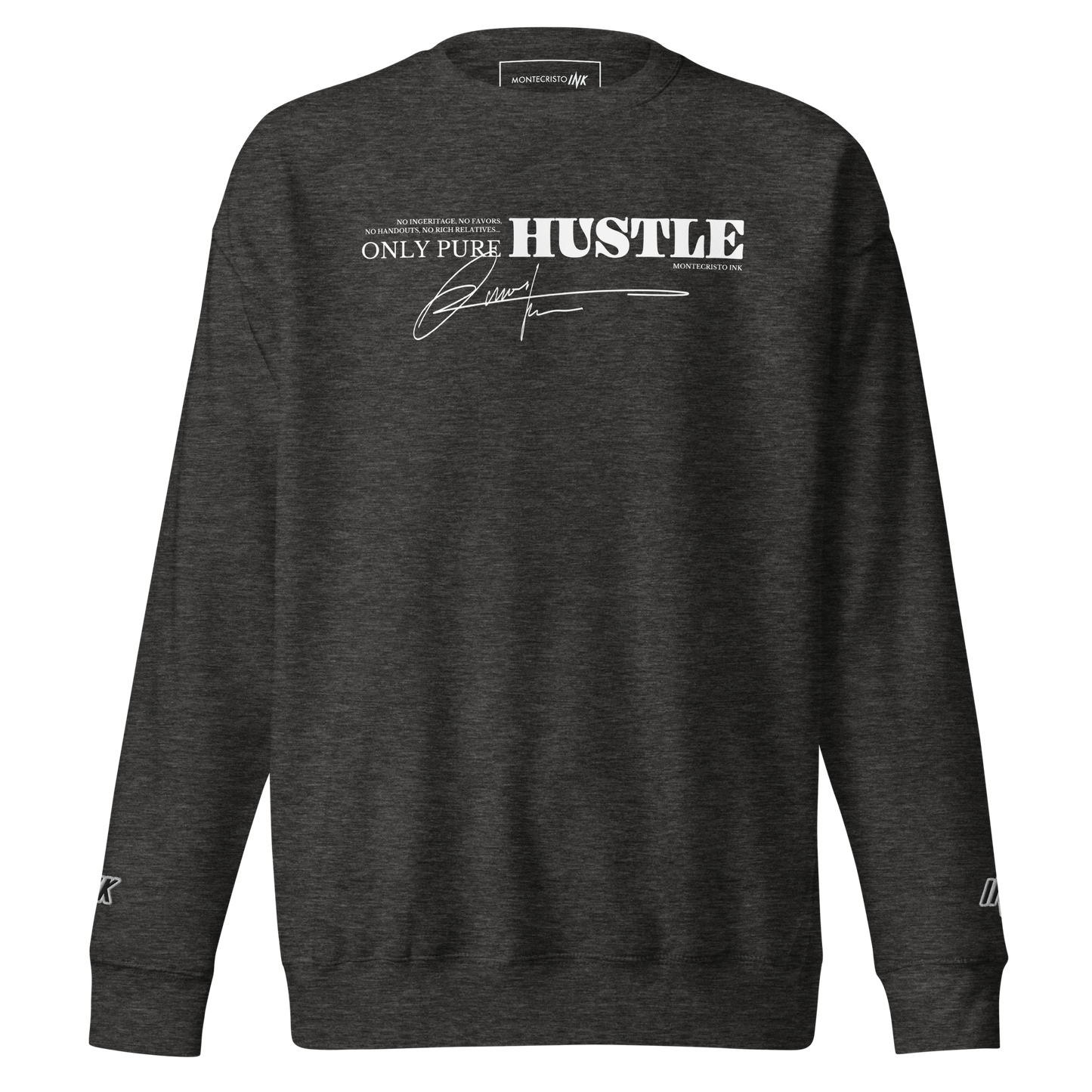 Essential Stylish Crewneck Premium Sweatshirt with "Only Pure Hustle" motif